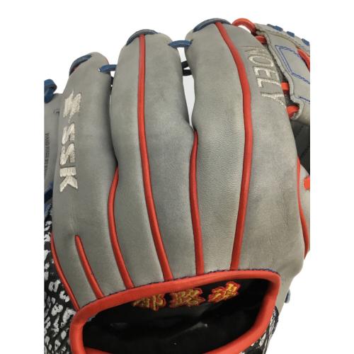 SSK (エスエスケー) プロエッジ 内野手用 軟式グローブ 右利き用 PENJB9GG グレー×ブルー ハビアー・バエズ GGモデル