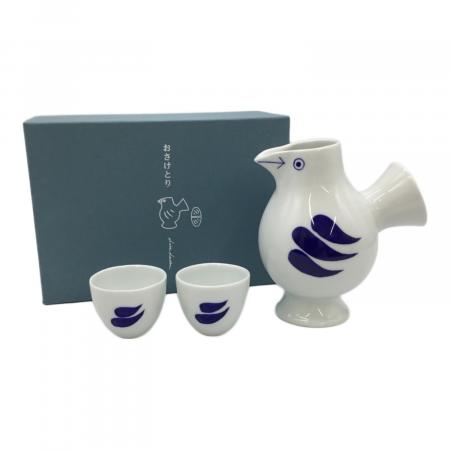 Lisa Larson (リサラーソン) おさけとり 酒器セット ホワイト×ブルー