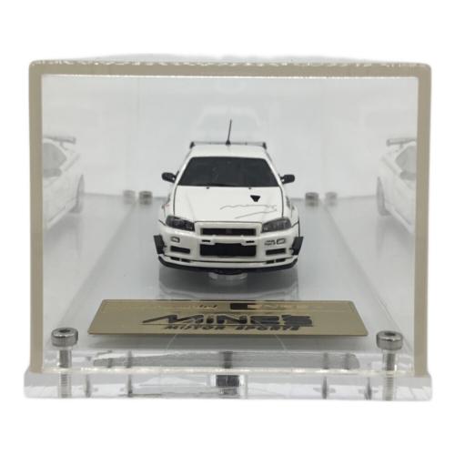 ignition model (イグニッションモデル) 1/64 Nissan Skyline GT-R Mine's (R34) ダイキャストカー IG2721 ホワイト