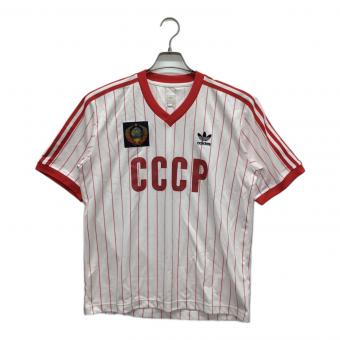 adidas (アディダス) ゲームシャツ ソビエト連邦代表 レプリカユニフォーム 1980-1990年代 アウェイ メンズ SIZE L ホワイト×レッド