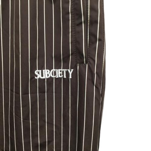 SUBCIETY (サブサエティ) Stripe training pants 151-01072 メンズ SIZE S ブラウン×ホワイト
