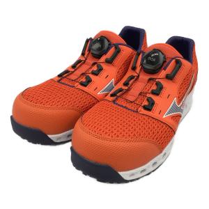 MIZUNO (ミズノ) オールマイティ VH 51L BOA 安全靴 F1GA230654 メンズ SIZE 26cm オレンジ×ブルー