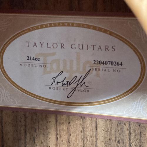 Taylor (テイラー) エレクトリックアコースティックギター MODEL：214ce SERIAL：2204070264 Rosewood エレアコ