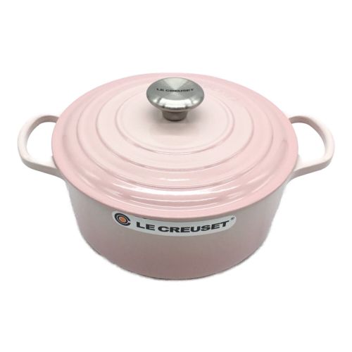 LE CREUSET (ルクルーゼ) 両手鍋 シェルピンク シグニチャー ココット ...