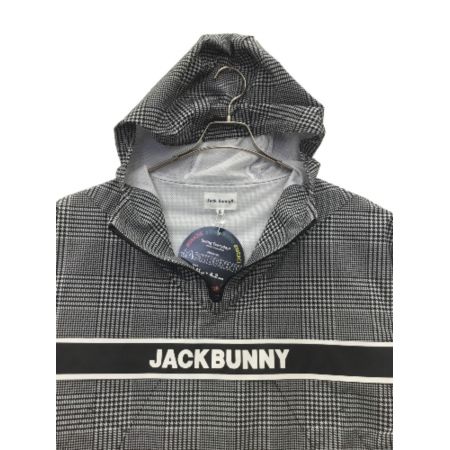 JACK BUNNY (ジャックバニー) ゴルフアノラックパーカー メンズ SIZE L ホワイト×ブラック 千鳥格子 262-3120219