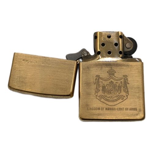 ZIPPO (ジッポ) KINGDOM OF HAWAII-COAT OF ARMS 　SOLID BRASS 1932 1985