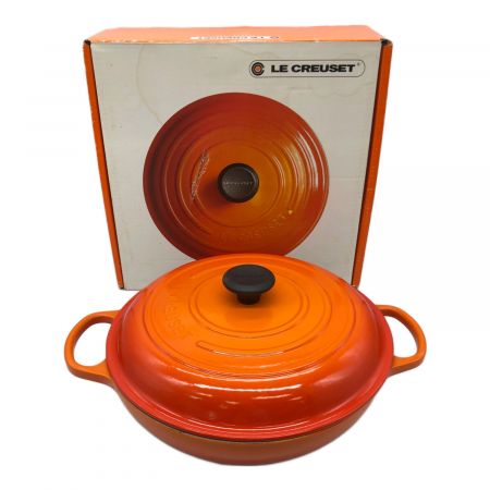 LE CREUSET (ルクルーゼ) 鍋 30cm オレンジ ビュッフェキャセロール｜トレファクONLINE