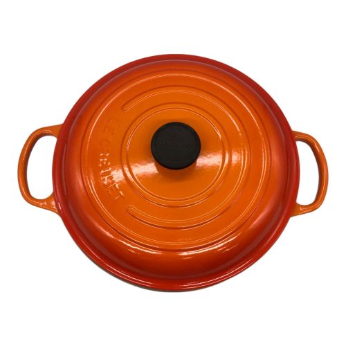 LE CREUSET (ルクルーゼ) 鍋 30cm オレンジ ビュッフェキャセロール