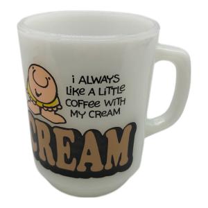 Fire King (ファイヤーキング) マグカップ ジギークリーム 1979年代