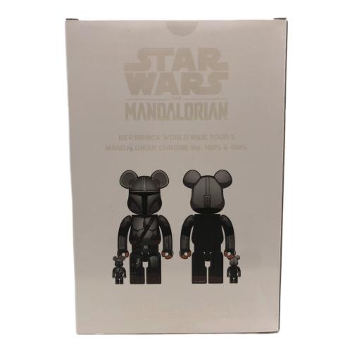 STAR WARS (スターウォーズ) フィギュア BE@RBRICK THE MANDALORIAN CHROME Ver. 100％ & 400％