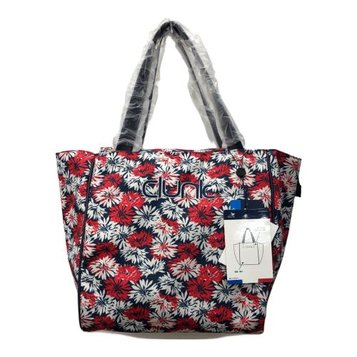 CLUNK (クランク) ゴルフボタニカルトートバッグ レッド×ネイビー