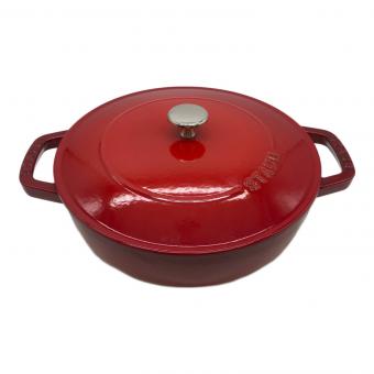 Staub (ストウブ) 両手鍋 SIZE 24cm レッド ブレイザーソテーパン