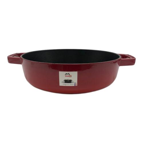 Staub (ストウブ) 両手鍋 SIZE 24cm レッド ブレイザーソテーパン