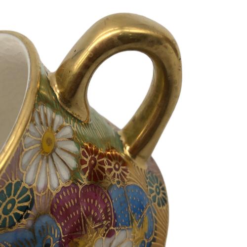 九谷焼 (クタニヤキ) 金彩花詰茶器 章山 6Pセット