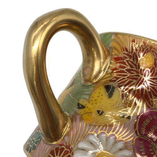 九谷焼 (クタニヤキ) 金彩花詰茶器 章山 6Pセット