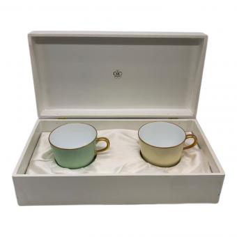 大倉陶園 (オオクラトウエン) カップ&ソーサー 色蒔き 2Pセット