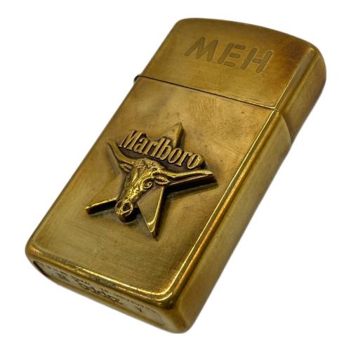 ZIPPO MARLBORO ゴールド ロングホーン スリムジッポ