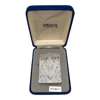 ZIPPO STERRLING 1996 手彫り 片面彫り
