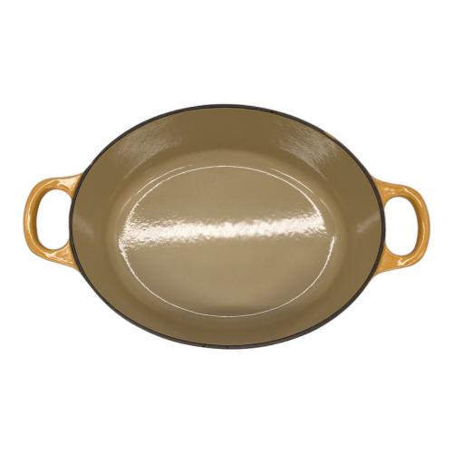 LE CREUSET (ルクルーゼ) 両手鍋 25cm イエロー