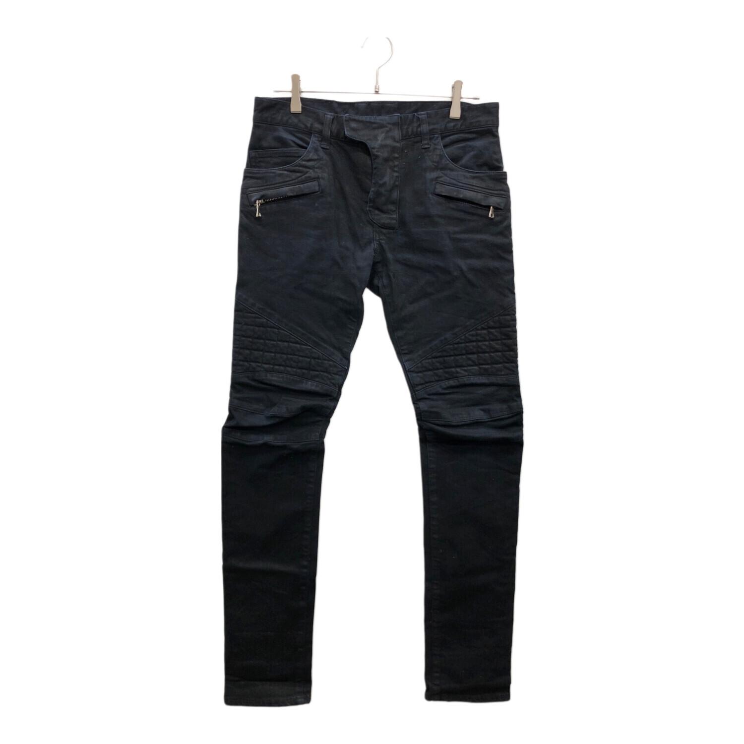 BALMAIN バルマン　サイドラインバイカーパンツ　ブラック　28 BALMAIN (バルマン) バイカーパンツ メンズ SIZE 76cm (W30) ネイビー