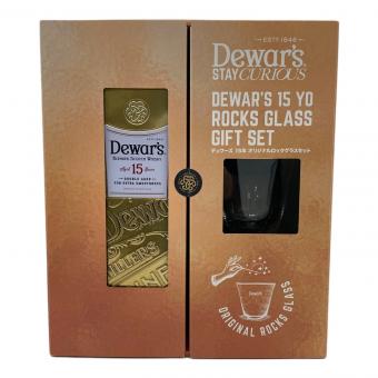 デュワーズ DOUBLE AGED スコッチウィスキー 750ml　１５年　箱・グラス付