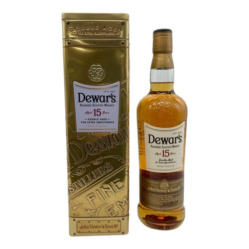 デュワーズ DOUBLE AGED スコッチウィスキー 750ml　１５年　箱・グラス付