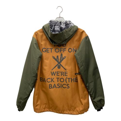 FNS49 スノーボードウェア(ジャケット) YOU GET PFF ON メンズ SIZE L カーキ オリーブ