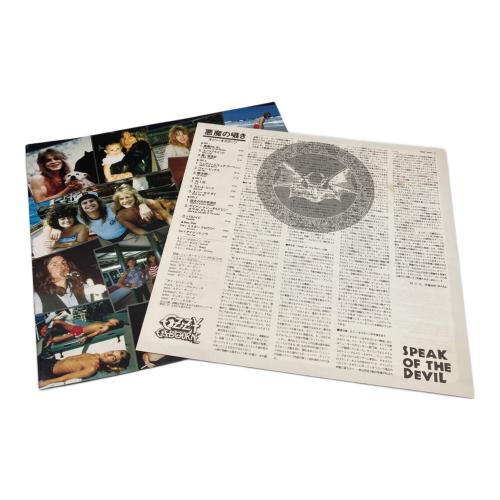 speak of the devil ozzy LPレコード