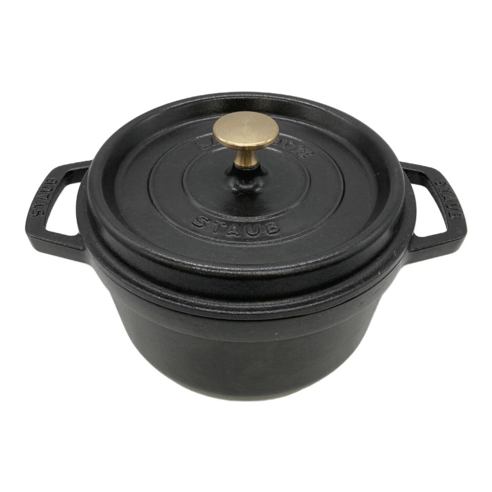 STAUB ストウブ ラ・ココット 20cm ブラック 両手鍋 真鍮ノブ Staub (ストウブ) 両手鍋 20cm ブラック ピコ・ココットラウンド
