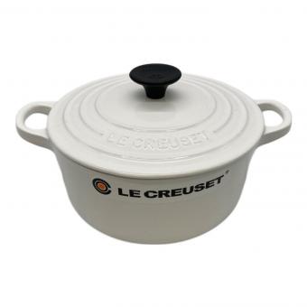 LE CREUSET (ルクルーゼ) 鍋 18cm ホワイト ココット・ロンド