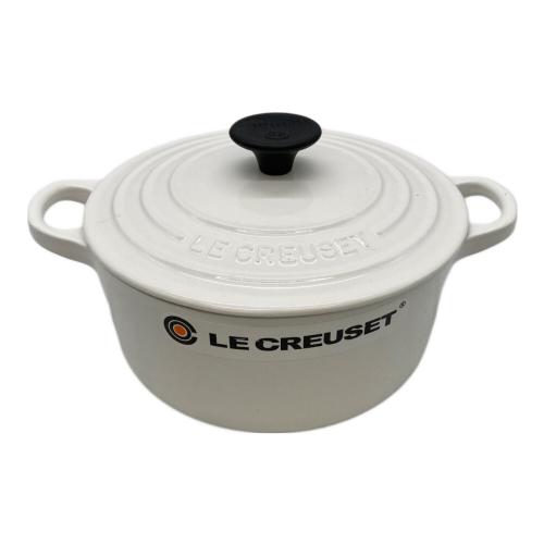 LE CREUSET (ルクルーゼ) 鍋 18cm ホワイト ココット・ロンド