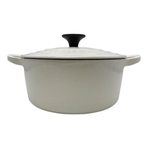 LE CREUSET (ルクルーゼ) 鍋 18cm ホワイト ココット・ロンド