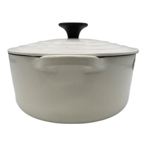 LE CREUSET (ルクルーゼ) 鍋 18cm ホワイト ココット・ロンド