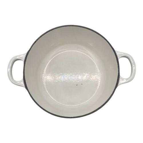 LE CREUSET (ルクルーゼ) 鍋 18cm ホワイト ココット・ロンド