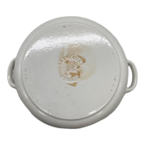 LE CREUSET (ルクルーゼ) 鍋 18cm ホワイト ココット・ロンド