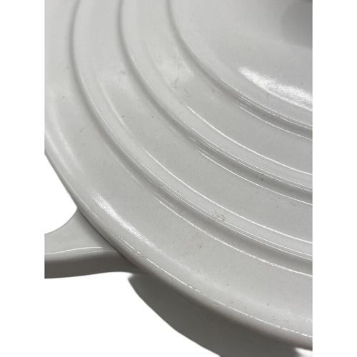 LE CREUSET (ルクルーゼ) 鍋 18cm ホワイト ココット・ロンド