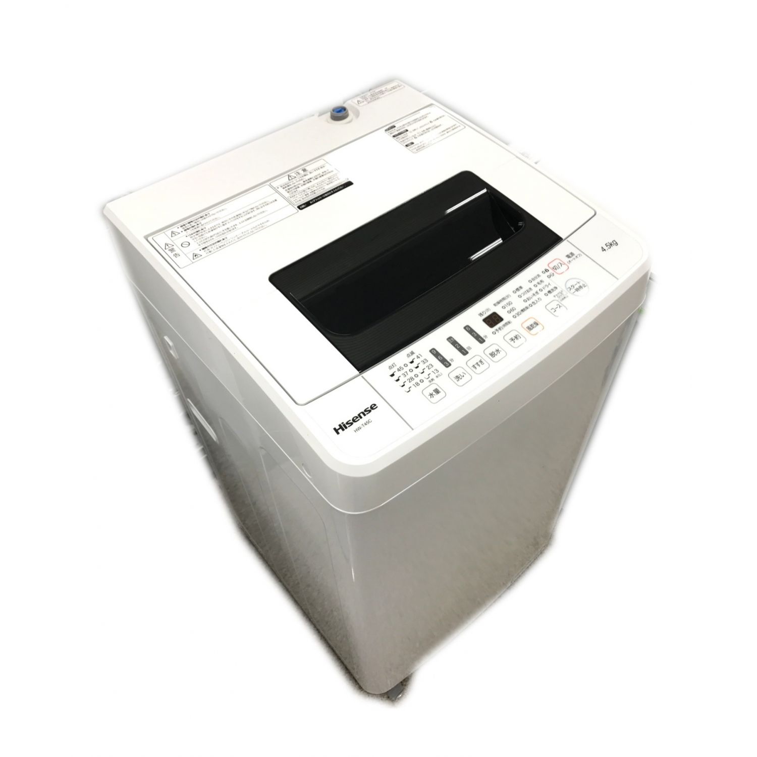 ハイセンス Hisense HW-T45C 全自動洗濯機 洗濯4.5kg 2019年製 