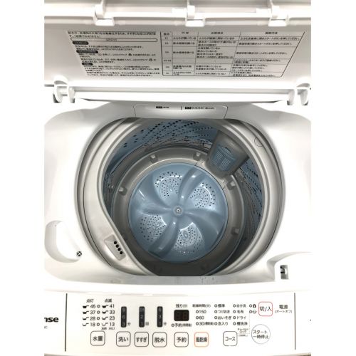 Hisense (ハイセンス) 全自動洗濯機 4.5kg HW-T45C 2019年製 50/60Hz