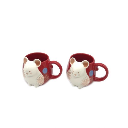 STARBUCKS COFFEE (スターバックスコーヒ) マグカップ 2個ｾｯﾄ ﾏｳｽ ﾚｯﾄﾞ