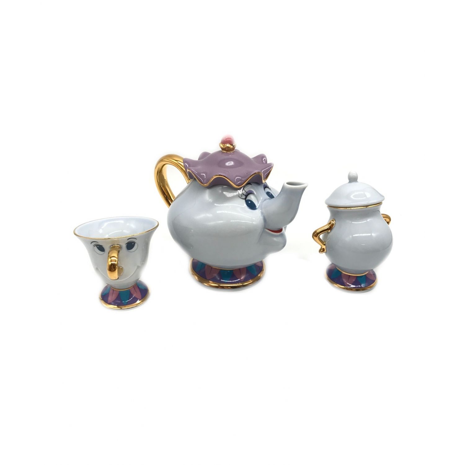 Disney Resort ディズニーリゾート ディズニーグッズ ティーポットセット ポット夫人 チップ シュガーポット 美女と野獣 トレファクonline