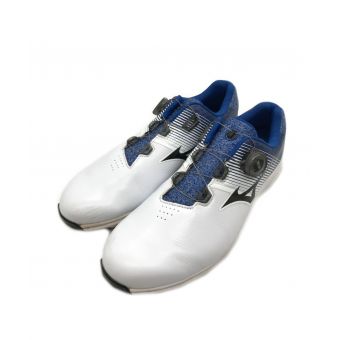 MIZUNO (ミズノ) ゴルフシューズ メンズ SIZE 27cm ホワイト×ブルー 51GM201022 ネクスライト007BOA オールシーズン
