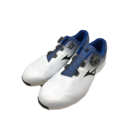 MIZUNO (ミズノ) ゴルフシューズ メンズ SIZE 27cm ホワイト×ブルー 51GM201022 ネクスライト007BOA オールシーズン