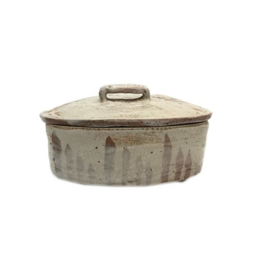 志野焼 (シノヤキ) 茶器 絵志野蓋物向付