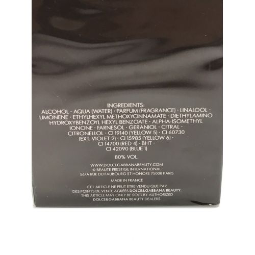 DOLCE & GABBANA (ドルチェ＆ガッバーナ) オードトワレ the one 100ml 未開封品