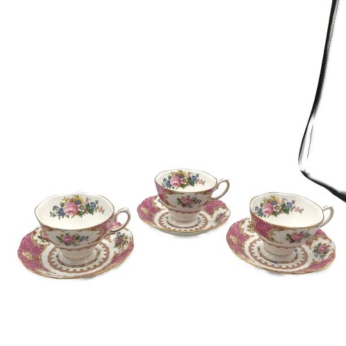 ROYAL ALBERT (ロイヤルアルバート) コーヒーカップ&ソーサー レディーカーライル 3Pセット
