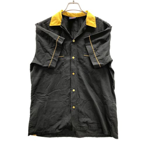 Hilton (ヒルトン) ボーリングシャツ メンズ SIZE L ブラック×イエロー ヴィンテージ