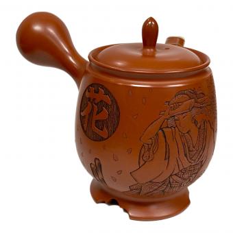 常滑焼 (トコナメヤキ) 急須 吉川雪堂 美人画