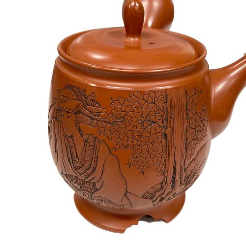 常滑焼 (トコナメヤキ) 急須 吉川雪堂 美人画