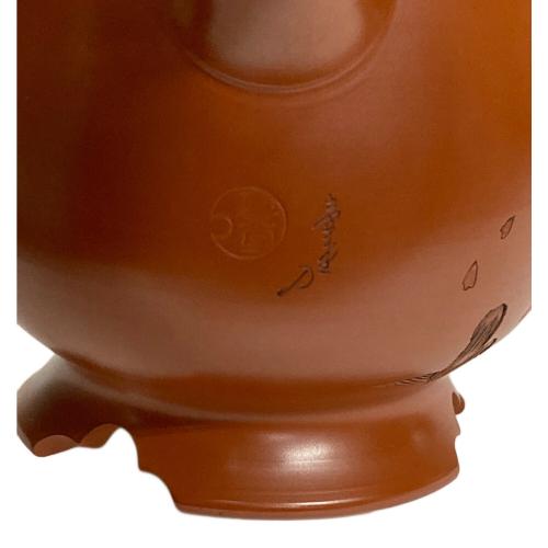 常滑焼 (トコナメヤキ) 急須 吉川雪堂 美人画