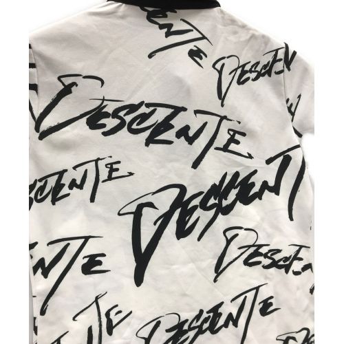 DESCENTE (デサント) ゴルフウェア(トップス) レディース SIZE M ホワイト×ネイビー ポロシャツ 万美コレクション ショートスリーブシャツ